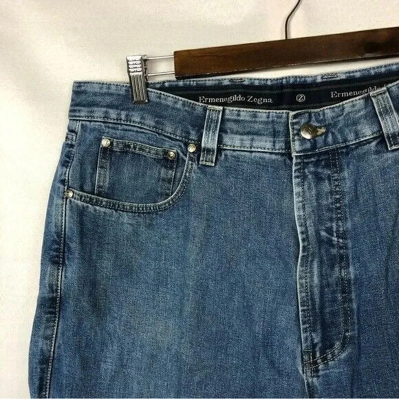 Ermenegildo Zegna Blue Straight Leg Jeans 38 - Picture 3 of 6